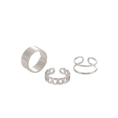 China Factory Direct Sales FASHIONABLE 3 PCs/Knuckle Set Rings Best Selling Geometric Open Finger Rings for sale