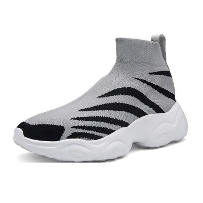 China Lightweight men and women's flight knit shoes upper all-match thin socks feet plus velvet sports casual shoes for sale