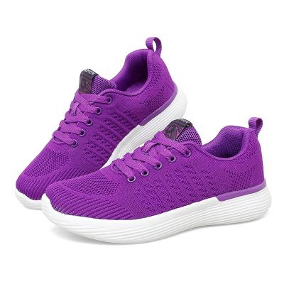 China Women's Breathable Breathable Woven Shoes Flying Large Size Jogging Shoes Fashion Sports Shoes Sneakers for sale