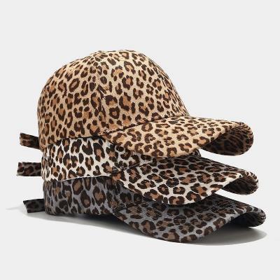 China Manufacturer High Quality Unisex 58cm Summer Leopard Baseball Cap Street Hip Hop Sun Street Adjustable Sports Hat for sale