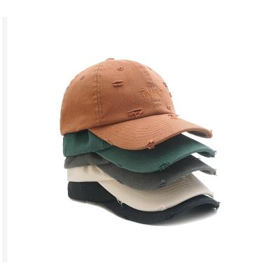 China Vintage Distressed JOINT Trending Dad Hats With Embroidery Logo 6 Panel Distressed Baseball Cap for sale