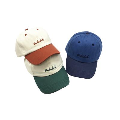 China COMMON logo baseball cap fashion design two tone cotton high quality soft dad hat for sale