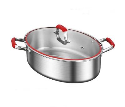 China Viable Single Deck Fish Stainless Steel Commercial Steamer Pot in Red for sale