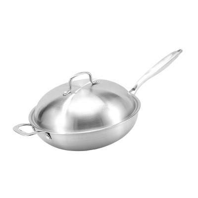 China Sustainable High Quality Hot Selling Stainless Steel Wok Frying Pan for sale