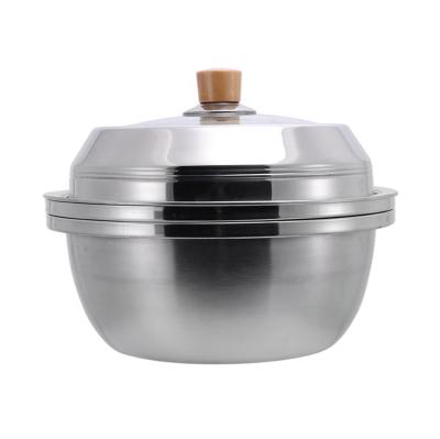 China Sustainable Stainless Steel Kitchen Cookware Set Multifunctional Steamer Cooking Pot for sale