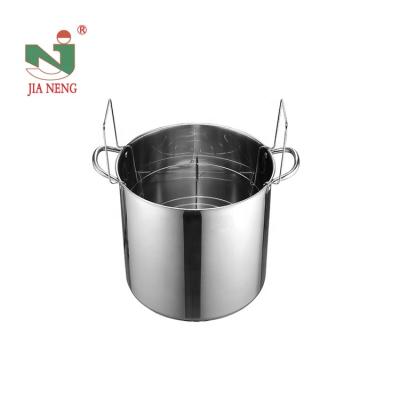 China Factory Direct Sale Sustainable Stainless Steel Stock Pot With Rack for sale