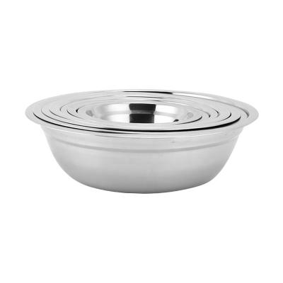 China Stainless Steel Kitchen Cookware Set Single Bowl Soup Pot Basin Mixing Bowls Salad Bowl for sale