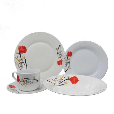 China Hot Sale High Quality Safe Chinese Porcelain Microwave Ceramic Dinnerware Sets Eco-friendly Sustainable Tableware for sale