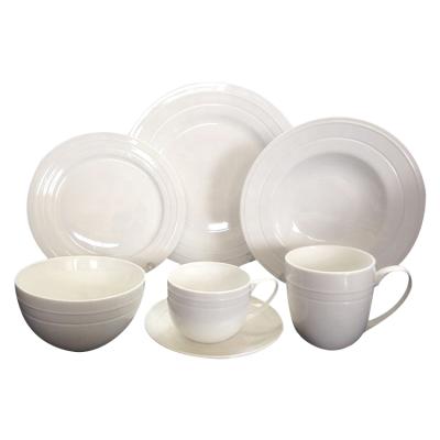 China Bone China 16pc Or 20pcs Good Quality Western Bone China Coffee Dish Dinnerware Dinnerware Dinnerware Set New for sale