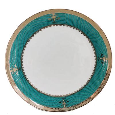 China Factory Supply Viable Ceramic Dinnerware Dish Bone China Design Beauty 10.5 Inch High Quality Dinner Dish for sale