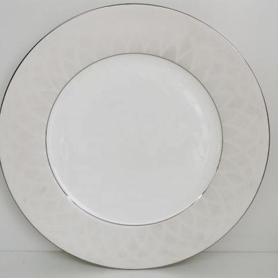 China 10.5 Inch Dinner Plate Luxury Design High Quality Ceramic Sustainable Round Shape for sale