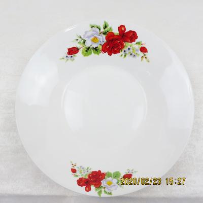 China Factory Supply Elegance Porcelain 8 Round Shape Sustainable High Quality Soup Dish With Decal for sale