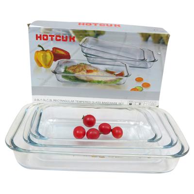 China Western Manufacturer Price High Quality Glass Casserole Set for sale