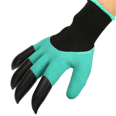 China Thorn Proof Floral Claws Wearresistant ABS Waterproof Comfortable Long Green Garden Rubber Gloves For Digging Planting for sale