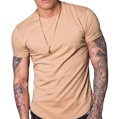 China Breathable 95% Cotton 5% Spandex Fitness Wear Clothes Slim Fit Camisetas T-shirt Stringer Muscle Fitted Athletichers Brief For Men for sale