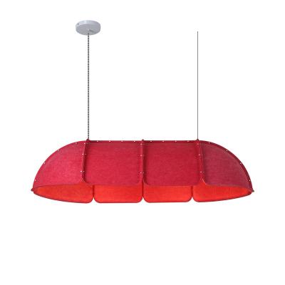 China Modern Large Size Pet Modular Shade Acoustic Felt Pendant Lamp For Meeting Room for sale