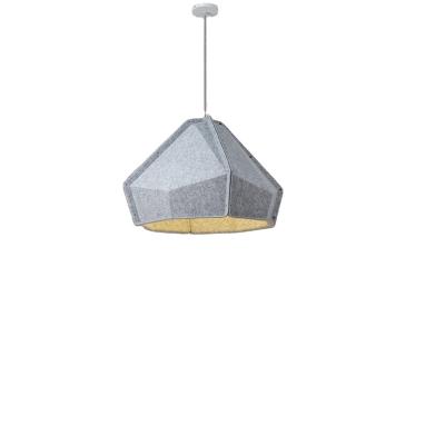 China Modern Scandinavian Design Noise Insulation Acoustic Molded Pet Fabric Felt Thermo Modular Lamp for sale