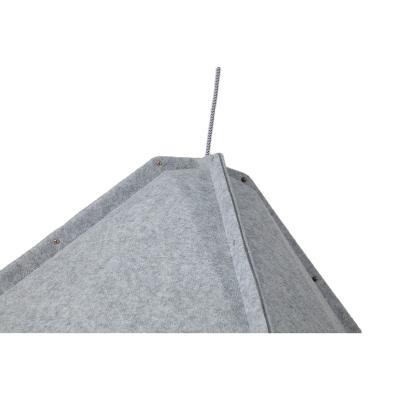 China Modern Pet Thermoforming Polyester Felt Shade Ceiling Lamp Acoustic Warm Feeling Gray for sale