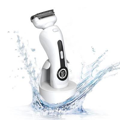 China Outdoor Electric Shaver for Women 3 in 1 Wet Dry Painless Cordless Lady Electric Bikini Pubic Trimmer Women's Shaver Hair Removal Razor for sale