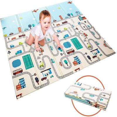 China 200X180cm Ocean Child Floor Blankets Eco-Friendly Kids Foam Mat Folding Whole Foam Baby Play Mat For Crawling for sale