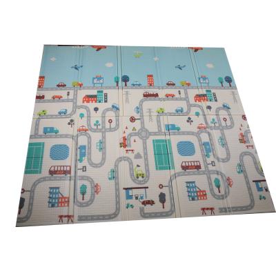 China Eco-friendly non-toxic non-slip reversible waterproof baby mat baby play crawling mat for sale