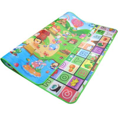 China 120*180*0.5cm Eco-Friendly Eco-Friendly Thicken Soft Waterproof Non-toxic Baby Play Mat Large EPE Baby Play Mat Colorful Cartoon Double Side for sale