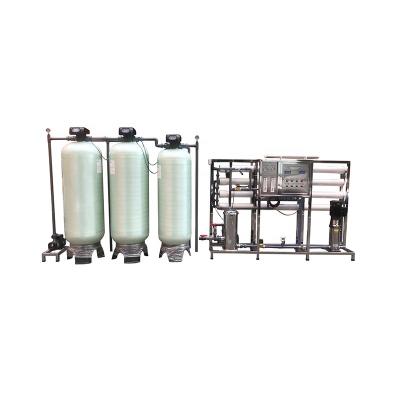 China Hotels Water Desalination 2TPH Reverse Osmosis RO Water Filter System Underground Borehole Treatment Plant Softened Water For Drinking for sale