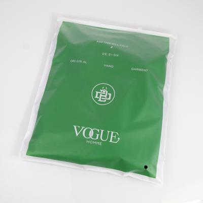 China Recyclable Zipper Apparel Customization Bags Silk Screen Printing Poly Zipper Lock Bag For Clothing for sale