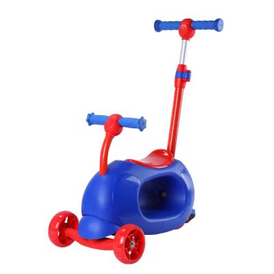 China Good Plastic Price Guaranteed Quality Three Wheel 4 In 1 Multifunctional Kids Scooter for sale