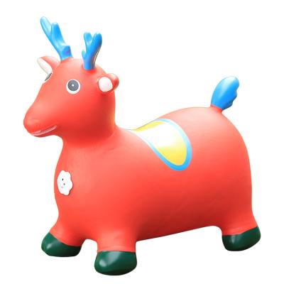 China Eco-friendly Toy Popular Hot Sell Toy Inflatable PVC Inflatable Horse Jumping Animal For Kids for sale