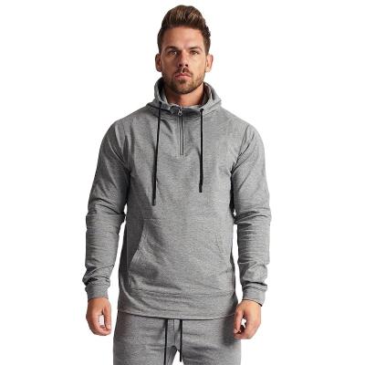 China Wholesale Gym Men's Fitness Anti-wrinkle Sports Hoodies Sweatshirts Refine Mens Blank Hoodie for sale