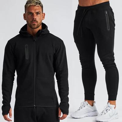 China Wholesale Plus Size Special Custom Made Fitness Use Men's Thermal Slim Fit Zipper Up Sweated Hoodies Jogging Suits for sale