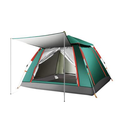 China Diagonal Tying Type Double Layer Waterproof 5-8 Room Large People Camping Family Outdoor Folding Tents for sale