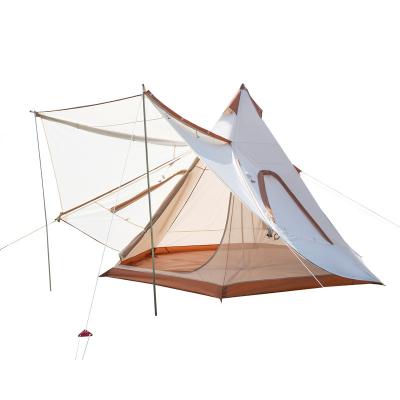 China Diagonal Tether Type 4 6 Person Big Large Wholesale Outdoor Luxury Adult Family Indian Teepee Teepee Camping Tent For Sale for sale