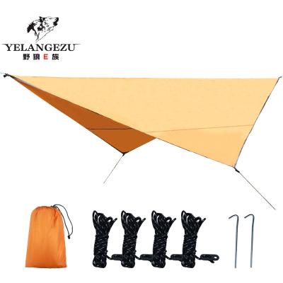 China Diagonal Tie Type Outdoor Multifunctional Waterproof Tent Light Beach Sunshade Curtain Sky Mat Moisture Proof Mat for sale