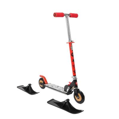 China Wholesale Winter Foldable and Detachable Foldable 2 in 1 Aluminum Scooter 2 Wheel Inclined Snow Foot Pedal Scooter for sale