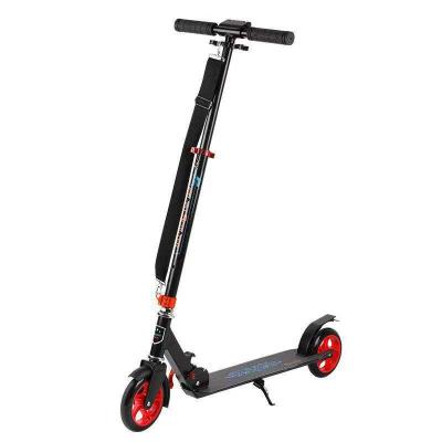 China Factory Price Aluminum Alloy Foldable PU Frame Portable Scooter Two Wheels Adult Pedal Scooter With Handbrake for sale