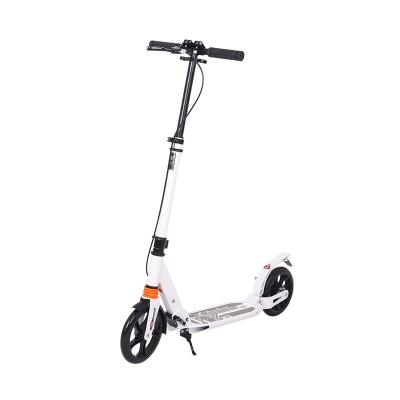 China High Quality PU Height Adjustable Adult Stand Up Double Kick Scooter Non Electric Shock Scooter With Disc Brake for sale