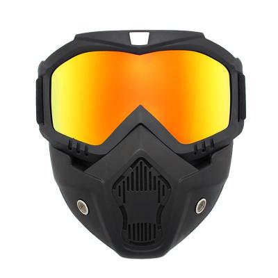 China Retro Motorcycle Windproof Detachable Helmet For Harley Mask Goggles Motocross Racing Riding Cool Helmet Glasses Knight Equipment for sale