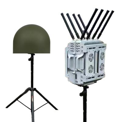 China 2.4g 5.8g 100w 240W Portable Integrated Signal Manpack Jammer For Omni Drone Defence And Detection for sale