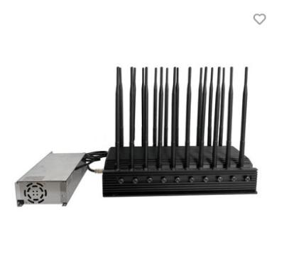 China Adjustable 5G 20Bands Wifi Signal Jammer Cell Phone GPS UHF VHF for sale