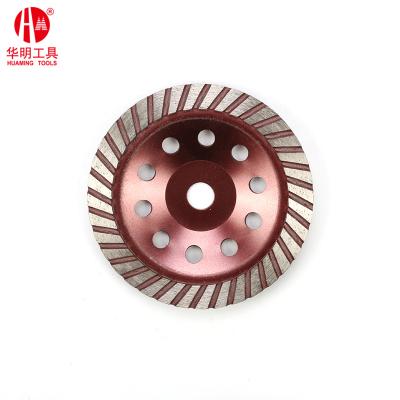 China Hot Pressing Hot Sinter Sales 110mm Diamond Turbo Cup Wheel For Stone And Marble Grinding for sale