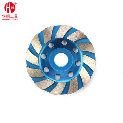 China Cold Pressing Sinter Diameter 4 Inch Or 100mm Diamond Grinding Cup Wheel For Granite Marble Polishing Stone for sale