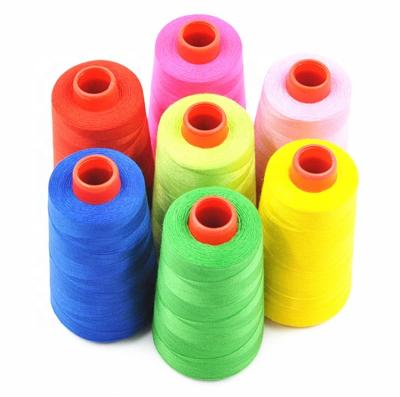 China China supply 100% high tenacity polyester sewing thread 40s/2 in any white and dyed high tenacity OEM ODM color yards cheap price good quality for sale