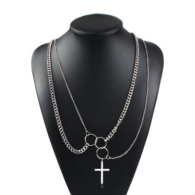 China Christian Cross Charm 14k Sublimation Women's Fashion Jewelry Pendant Necklace For Women for sale