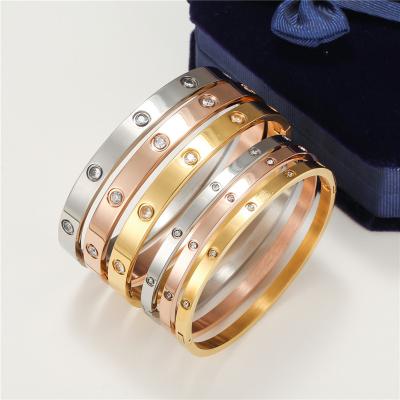 China Punk Couples 316L Stainless Steel Rotating Nut Design Screw Nuts Bangle Bracelet for sale