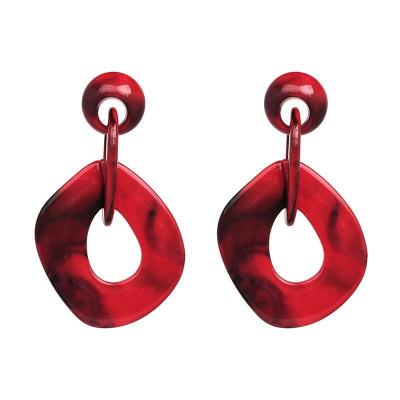 China YUJIN Fashion TRENDY Colorful Women Geometric Exaggerate Jewelry Acrylic Dangle Earrings for sale