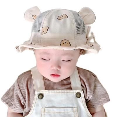 China High Quality Summer Formal Wholesale Sun Bear Infant Baby Hat Cotton Infant Bucket Hat 0-3 Years for sale