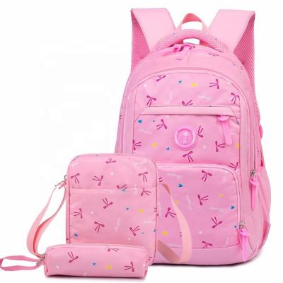 China Durable high quality backpack for girls 3 in 1 set school bag kids backpack with lunch bag and pencil bag for sale