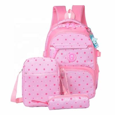 China Durable high quality backpack for girls 3 in 1 set school bag kids backpack with lunch bag and pencil bag for sale